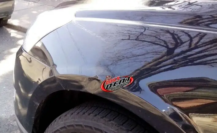 Dent repair Burlington - fender body line dent
