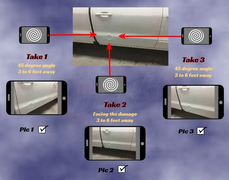 How To Take Picture - Dent On Car - getting thins ready for the estimate request
